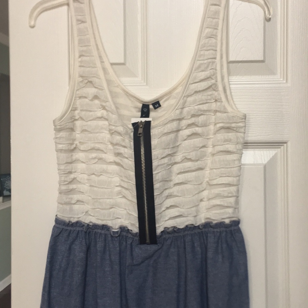 Womens white and denim dress